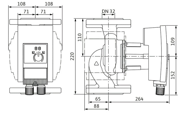 WILO Trinkwarmwasser Yonos MAXO-Z plus 32/0,5-16 PN6/10 Art. 2224340