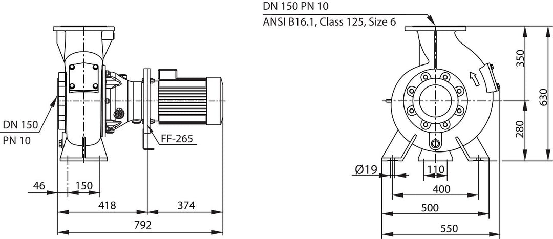 WILO Abwasserpumpe RexaBloc RE 15.84D-210DAH132S6 Art. 6085277