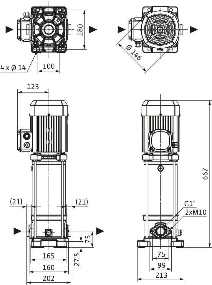 WILO Hochdruck-Kreiselpumpe Medana CV1-L.212-1/E/A/16O Art. 4239787