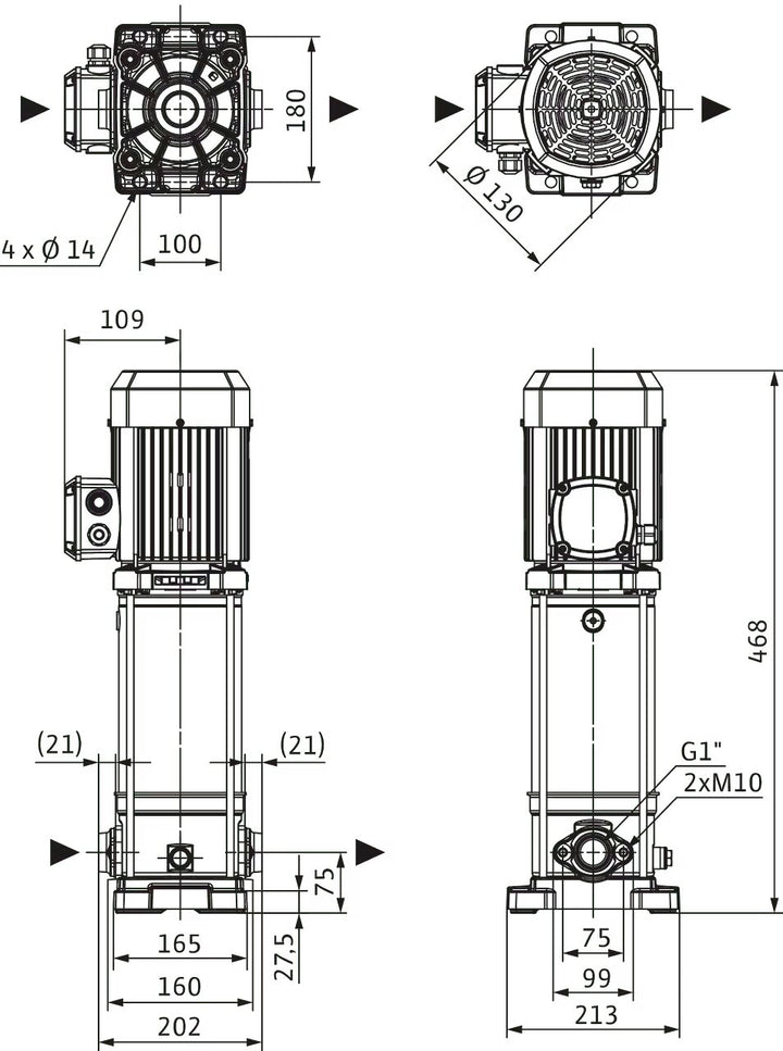 WILO Hochdruck-Kreiselpumpe Medana CV1-L.404-1/E/A/10O Art. 4240487