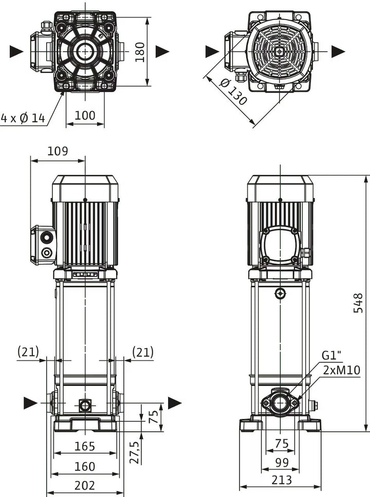 WILO Hochdruck-Kreiselpumpe Medana CV1-L.207-1/E/A/10O Art. 4240463