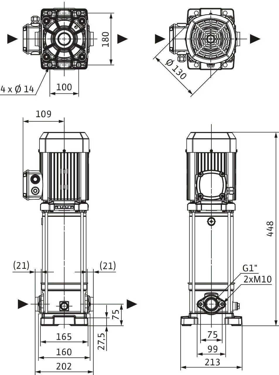 WILO Hochdruck-Kreiselpumpe Medana CV1-L.202-1/E/A/10O Art. 4239785