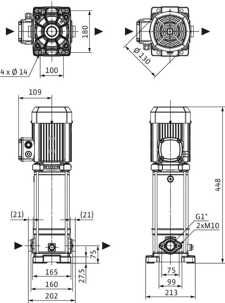 WILO Hochdruck-Kreiselpumpe Medana CV1-L.202-1/E/A/10O Art. 4239785
