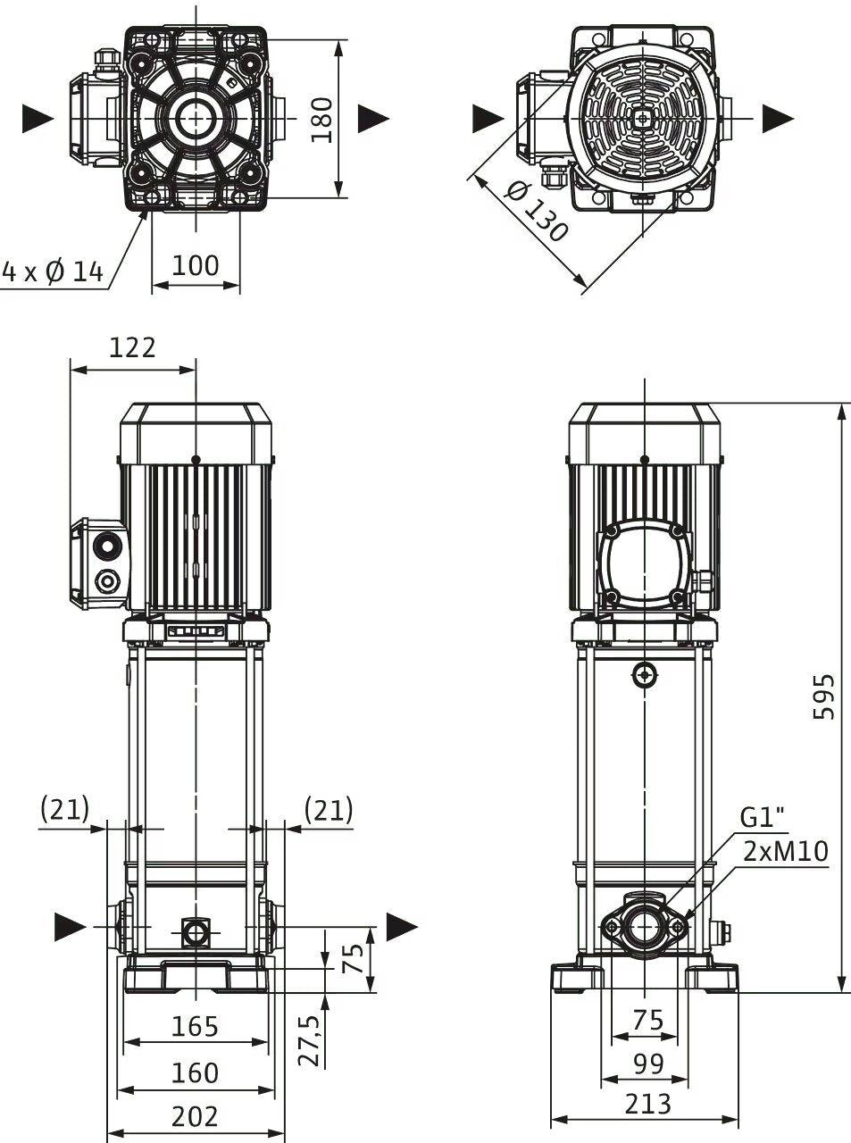 WILO Hochdruck-Kreiselpumpe Medana CV1-L.409-1/E/E/16O Art. 4240493