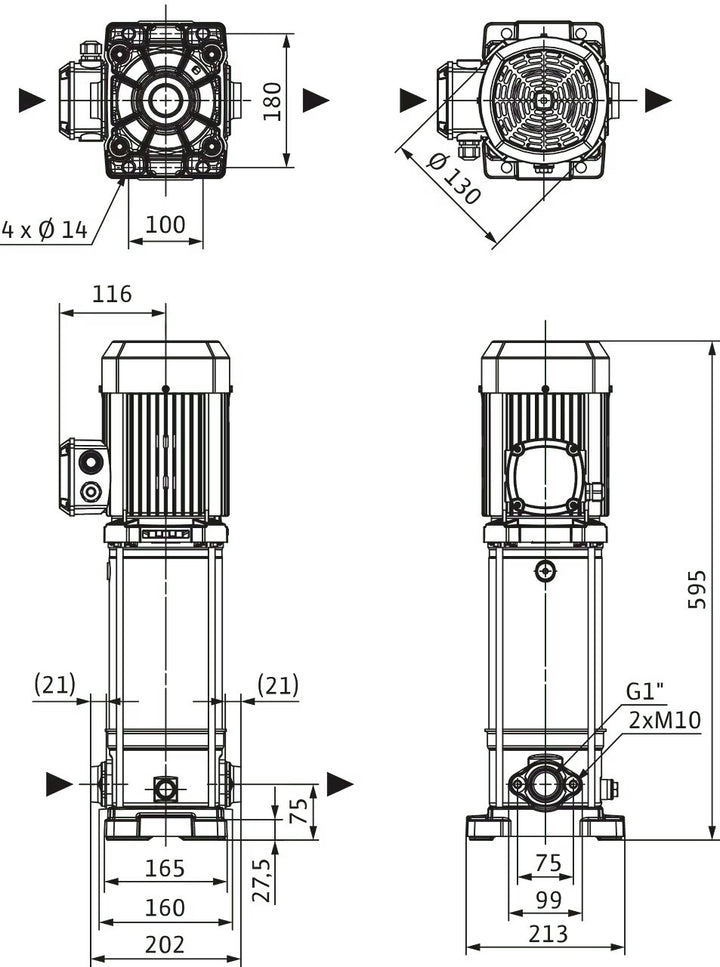 WILO Hochdruck-Kreiselpumpe Medana CV1-L.209-1/E/A/16O Art. 4240464