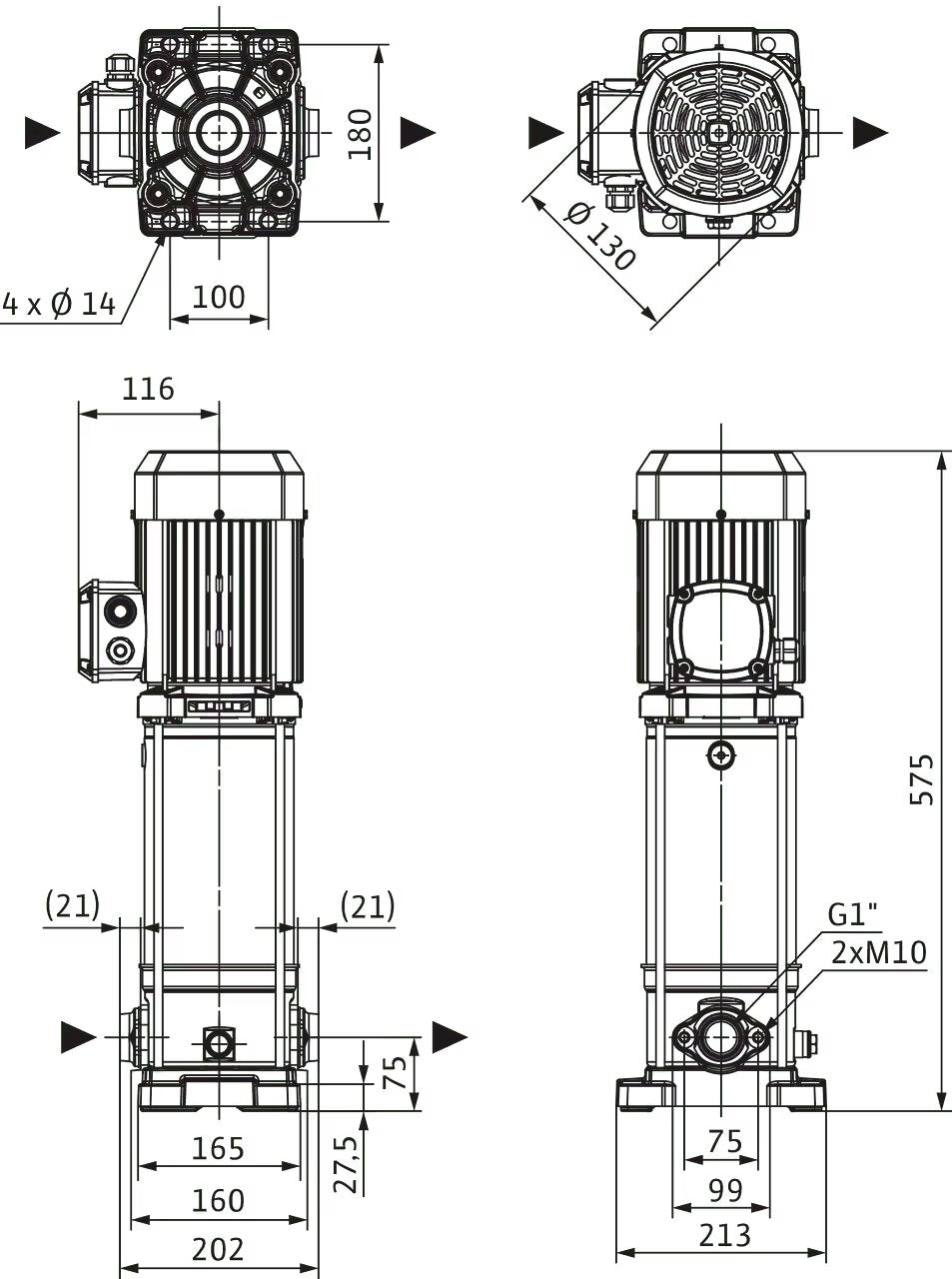 WILO Hochdruck-Kreiselpumpe Medana CV1-L.408-1/E/A/16O Art. 4240491