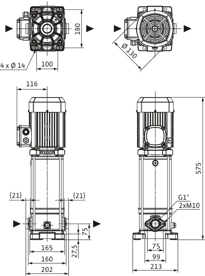 WILO Hochdruck-Kreiselpumpe Medana CV1-L.408-1/E/A/16O Art. 4240491