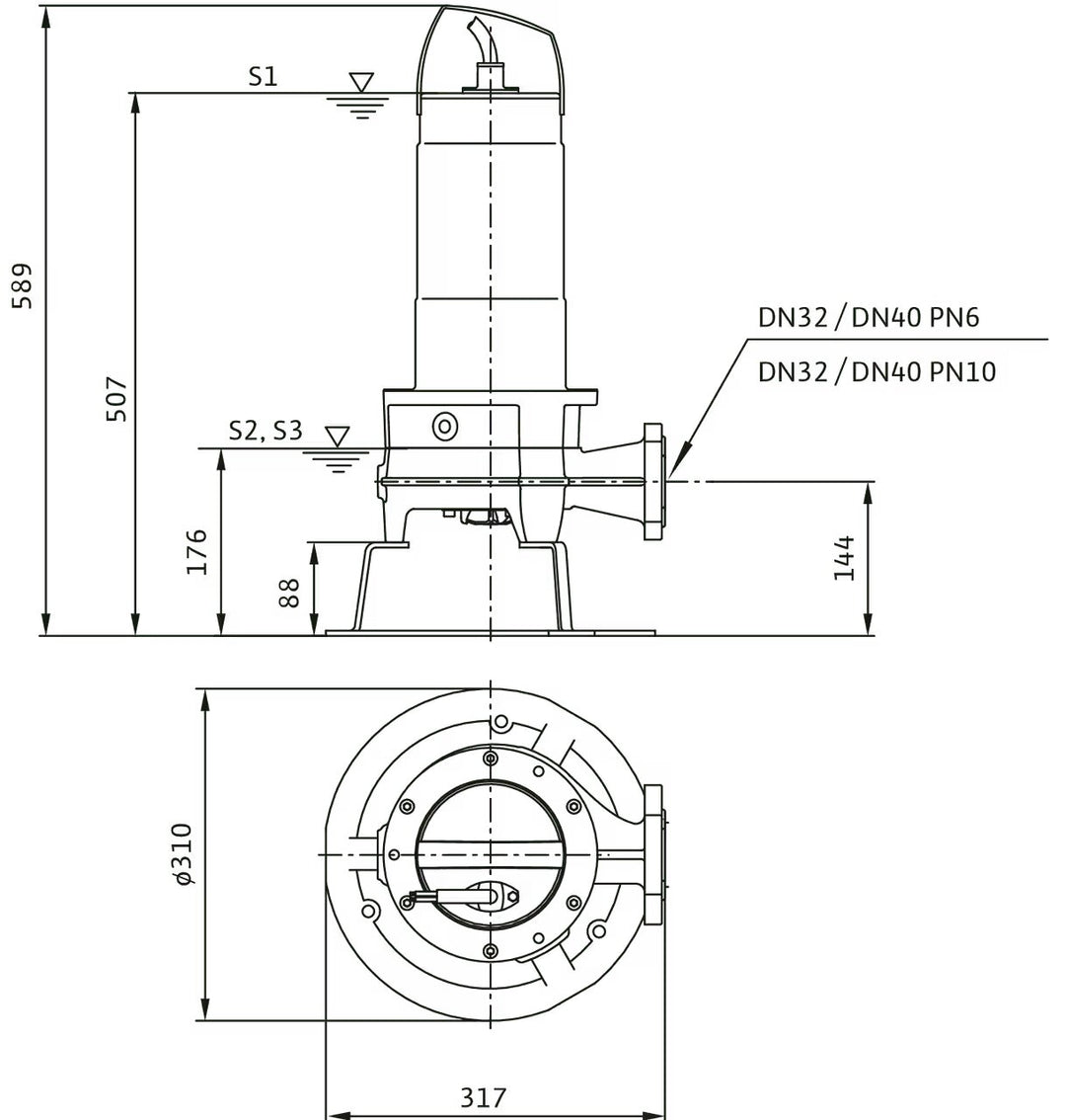 WILO Schneidwerkpumpe Rexa FIT-S03-123A/21T015-540/O Art. 6093110
