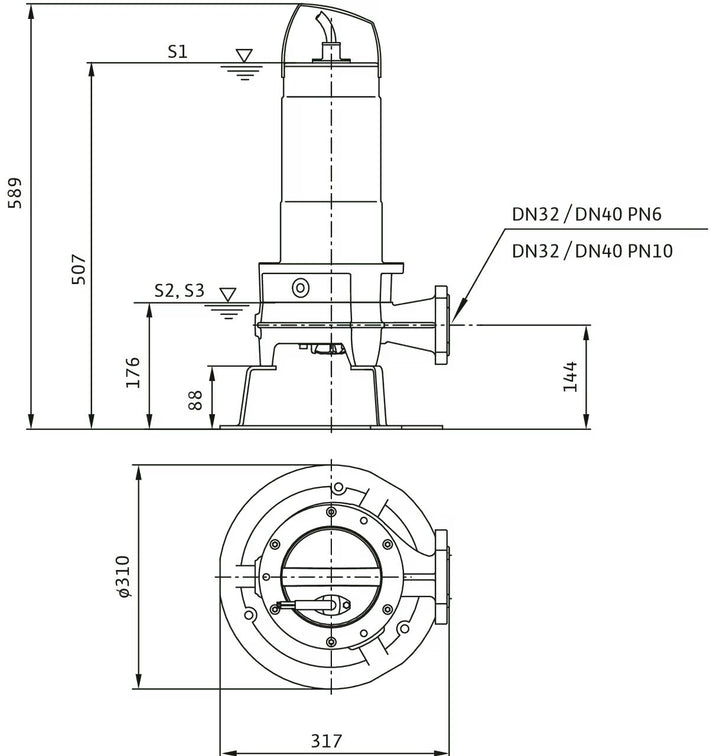 WILO Schneidwerkpumpe Rexa FIT-S03-112A/21T011-540/O Art. 6093112
