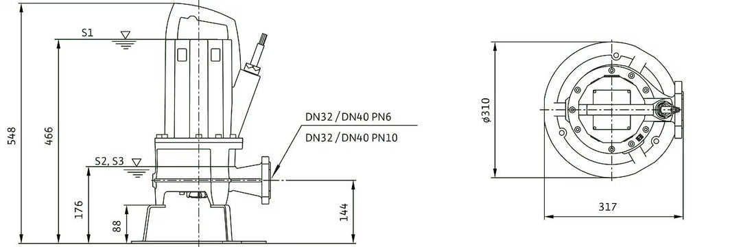 WILO Schneidwerkpumpe  Rexa PRO-S03-324A/21T039X540/O Art. 6093586