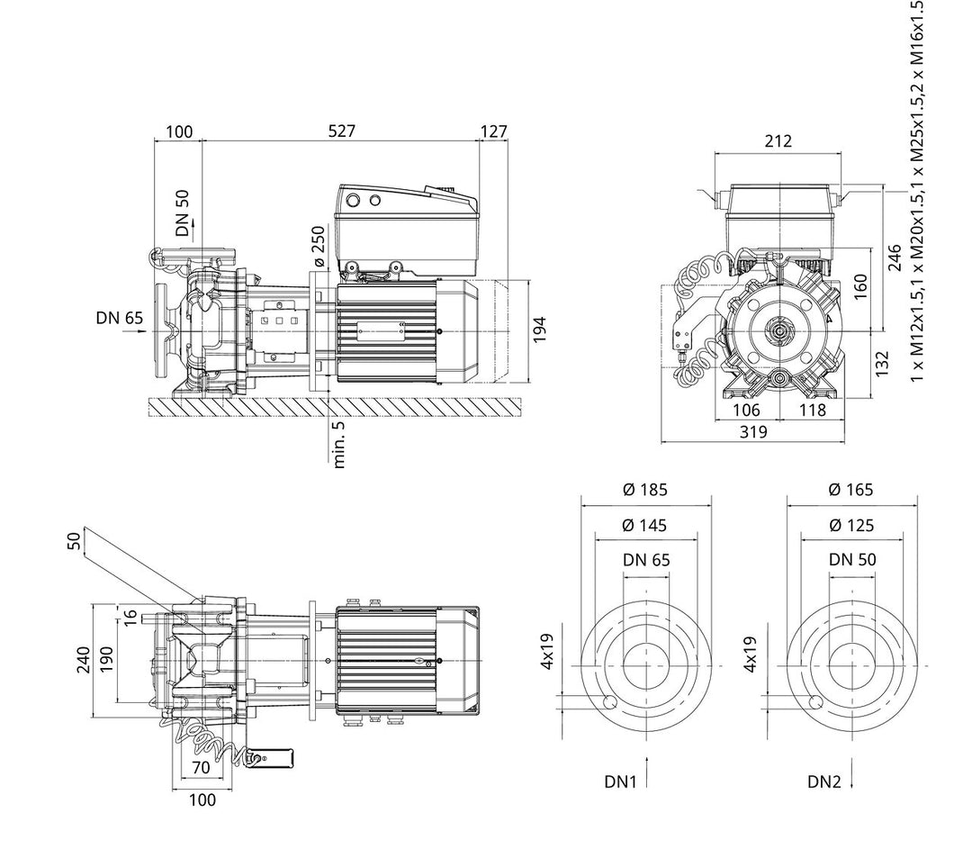 WILO Einstufige BL-E50/95-3/2 Art 2222318