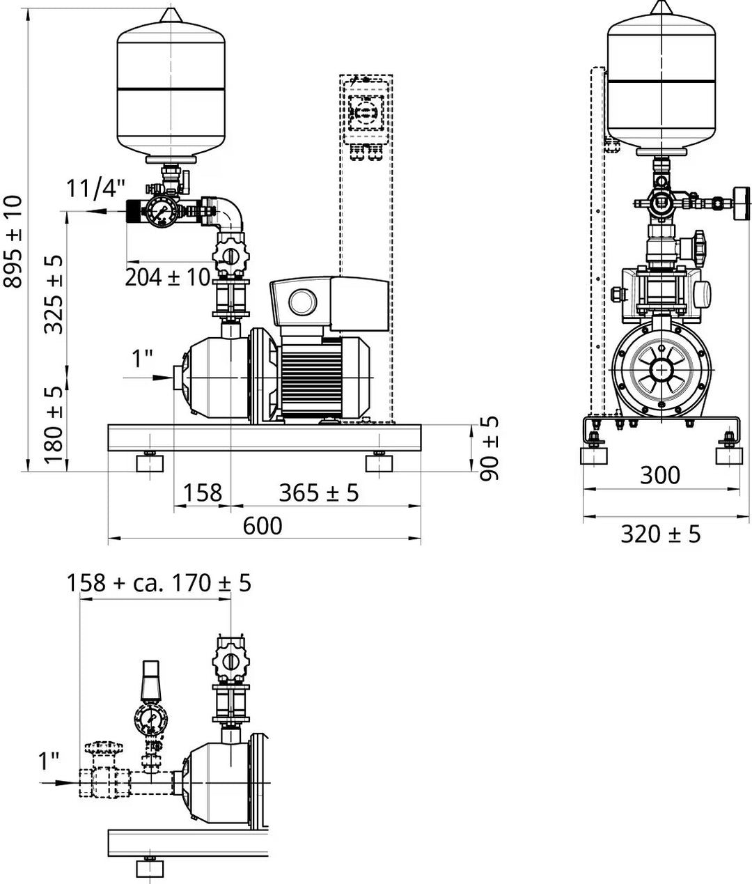 WILO Wasserversorgungsanlage als Kompaktanlage Comfort-Vario COR-1 MHIE 204 EM 2-GE Art. 2554881
