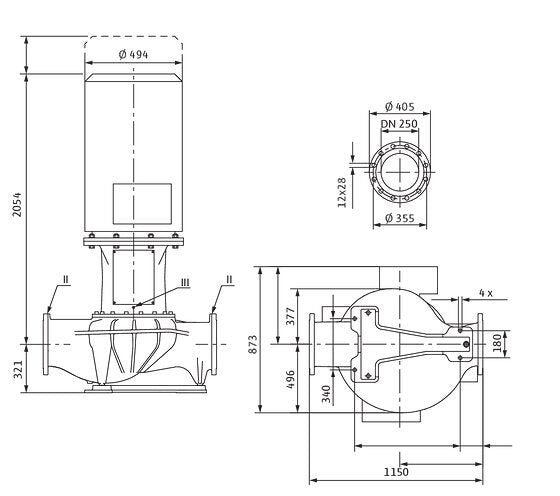 WILO Einstufigen Trockenläufer-Kreiselpumpe Atmos GIGA-I 250/445-132/4 Art: 2227434