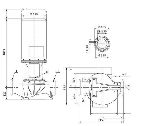 WILO Einstufigen Trockenläufer-Kreiselpumpe Atmos GIGA-I 250/415-110/4 Art: 2227446