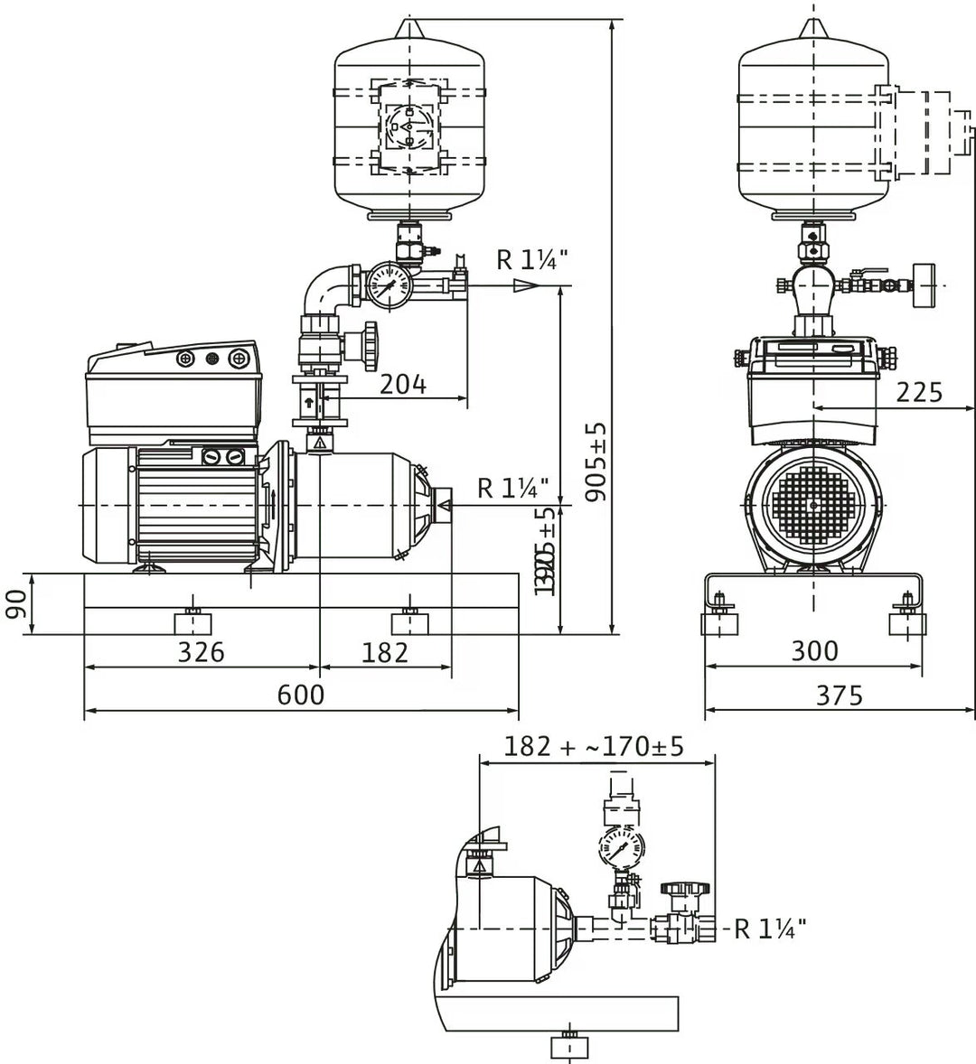 WILO Wasserversorgungsanlage als Kompaktanlage Comfort-Vario COR-1 MHIE 406-GE (3~400 V, 50/60 Hz) Art. 2523128