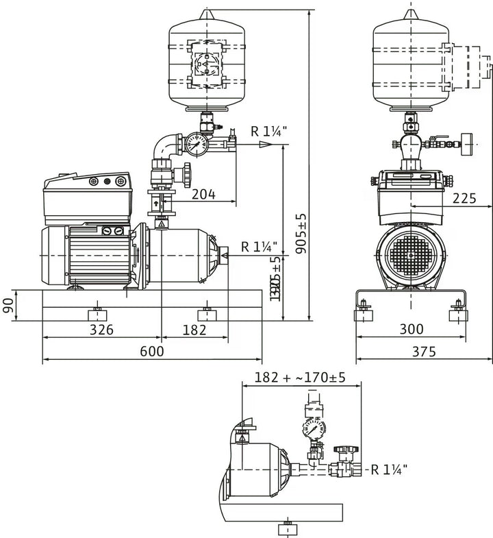 WILO Wasserversorgungsanlage als Kompaktanlage Comfort-Vario COR-1 MHIE 406-GE (3~400 V, 50/60 Hz) Art. 2523128