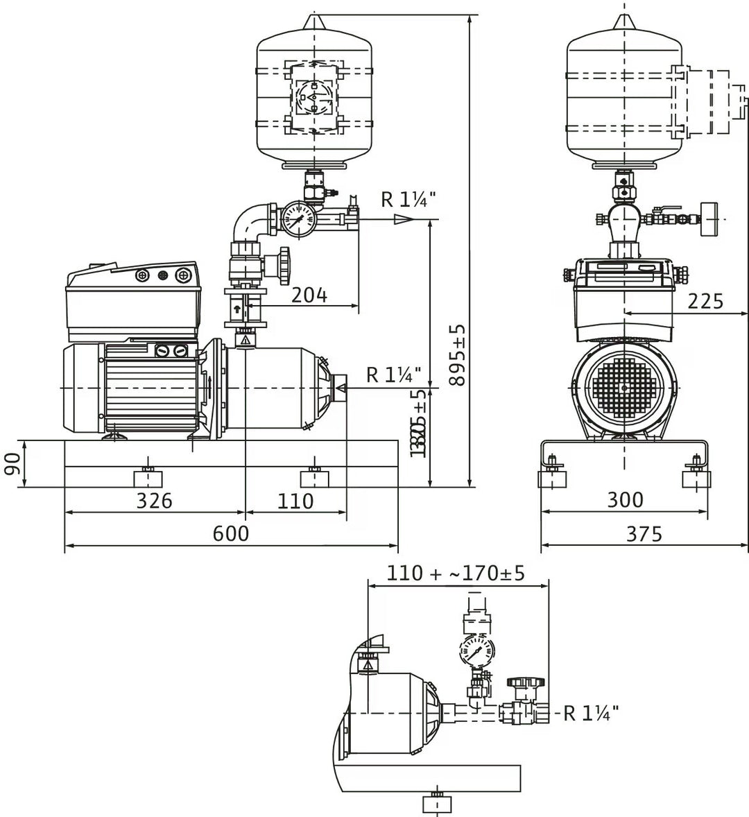 WILO Wasserversorgungsanlage als Kompaktanlage Comfort-Vario COR-1 MHIE 403-GE (3~400 V, 50/60 Hz)  Art. 2523127