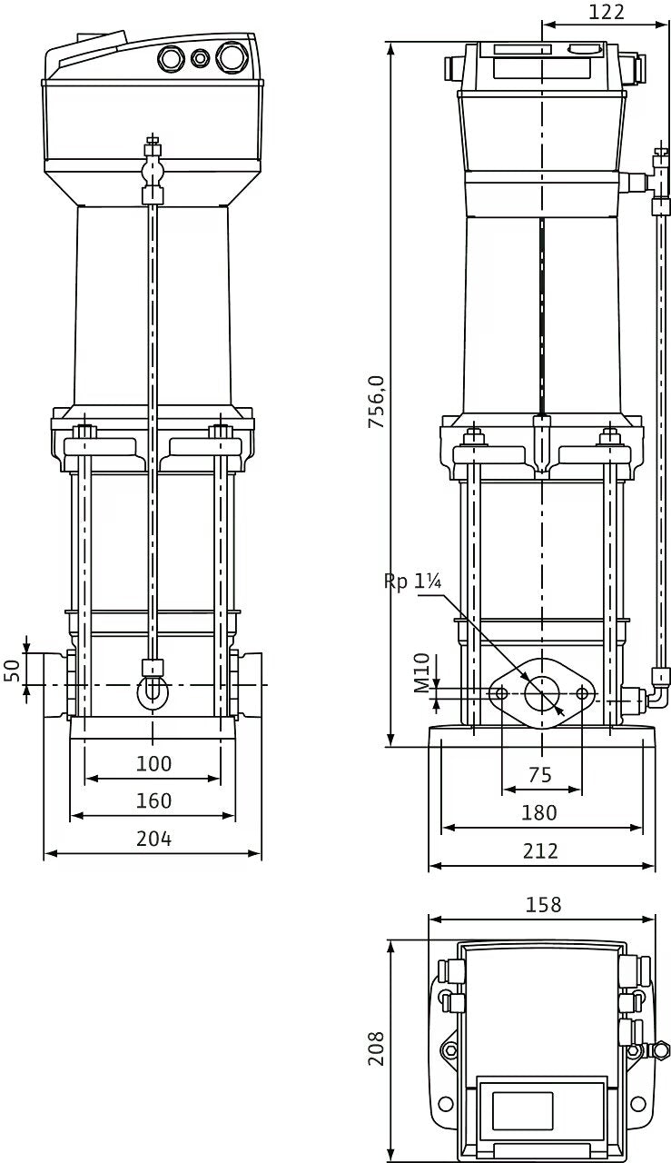 WILO Hochdruck-Kreiselpumpe Multivert MVISE 410-3G Art. 4225626