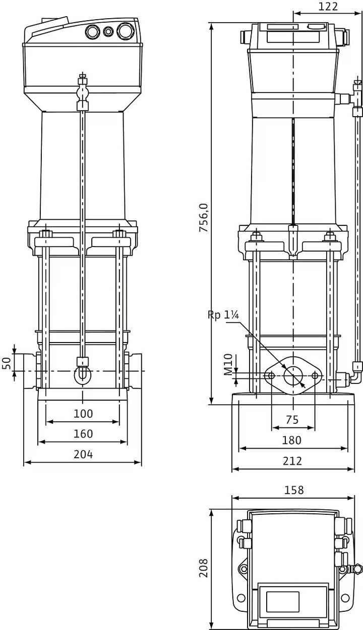 WILO Hochdruck-Kreiselpumpe Multivert MVISE 410-3G Art. 4225626