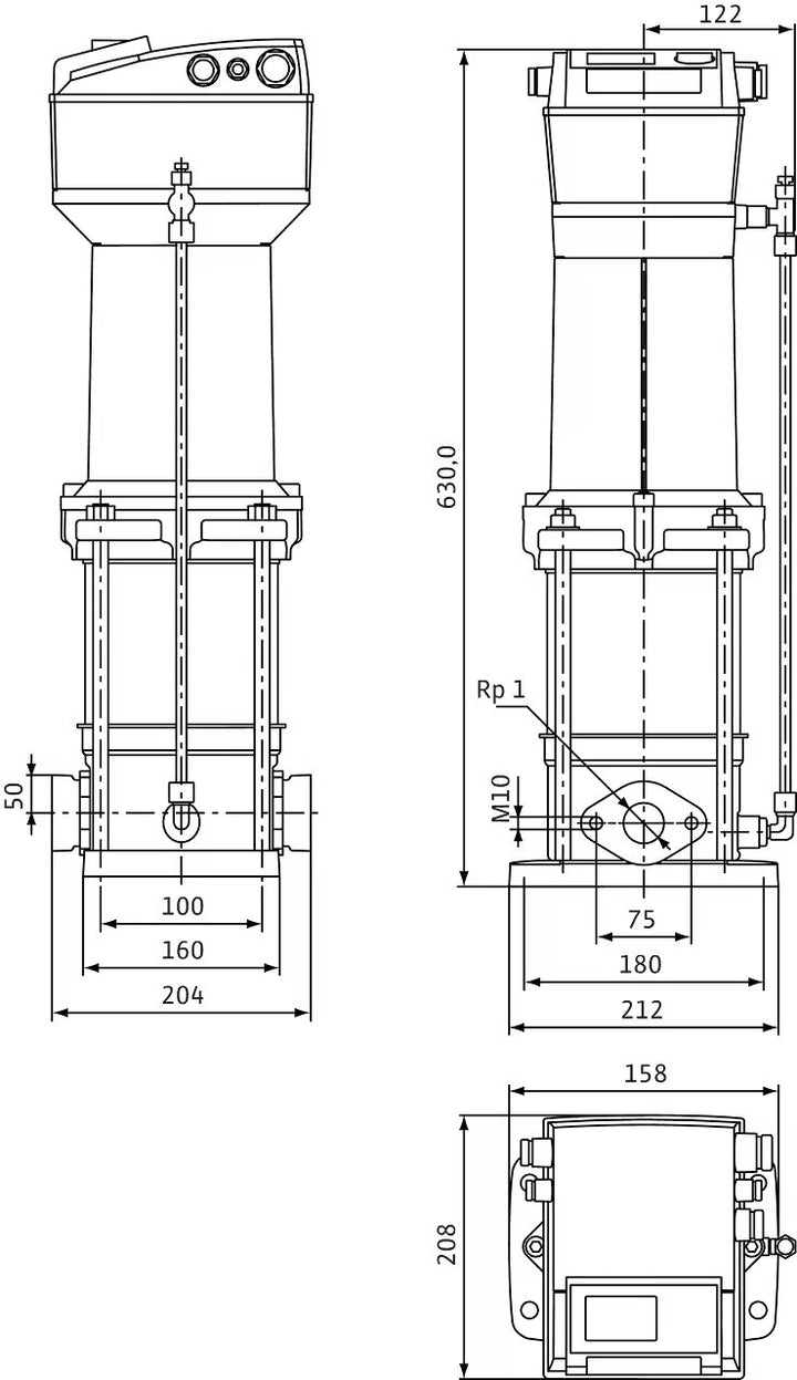 WILO Hochdruck-Kreiselpumpe Multivert MVISE 206-3G Art. 4225618