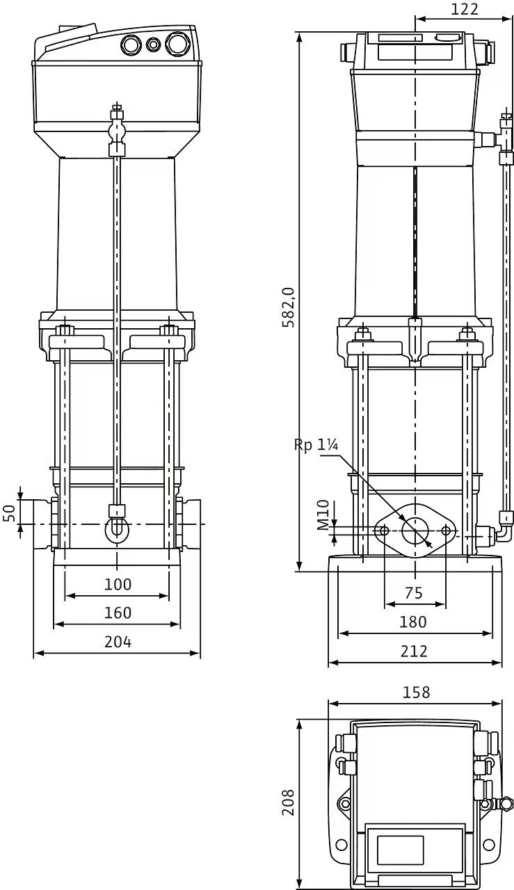WILO Hochdruck-Kreiselpumpe Multivert MVISE 404-3G Art. 4225622