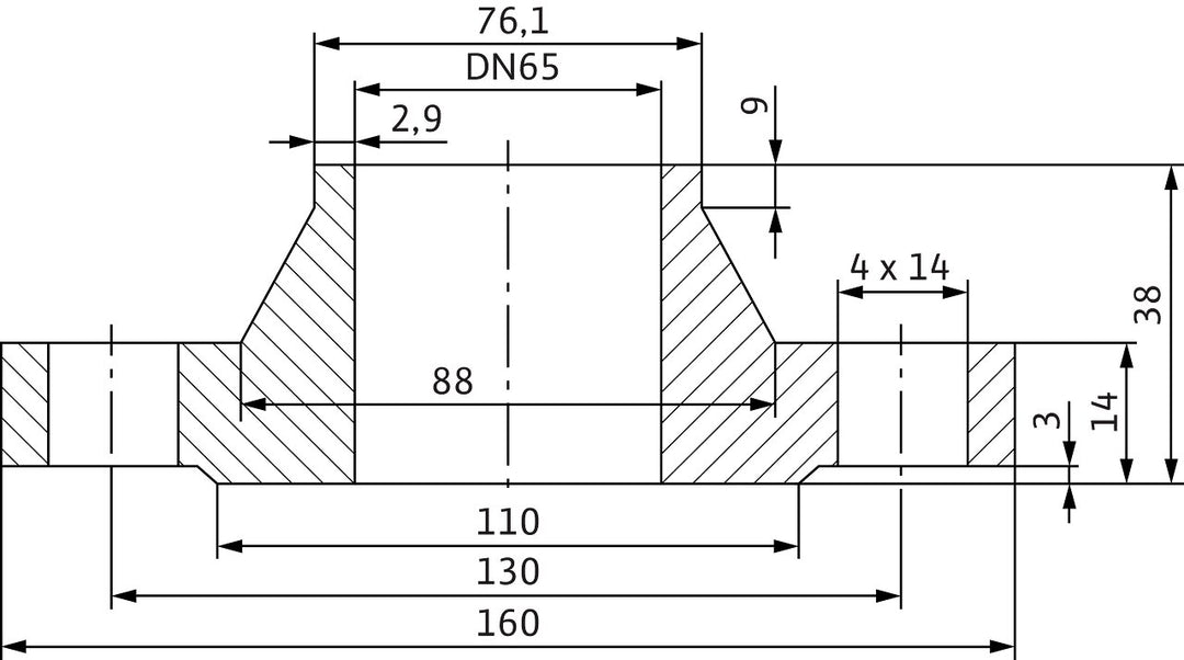WILO Mechanisches Zubehör Gegenflanschkit DN 65, PN 6 Art. 2105582