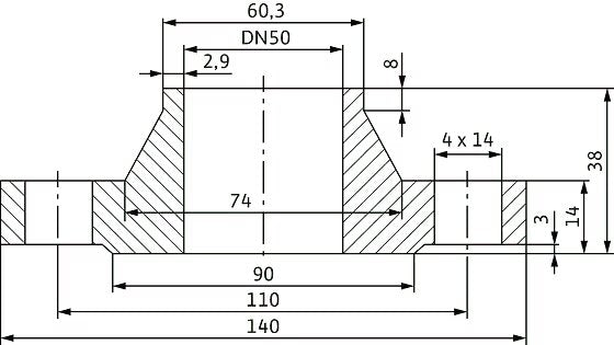 WILO Mechanisches Zubehör Gegenflanschkit DN 50, PN 6 Art. 2105580