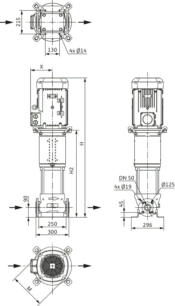 WILO Hochdruck-Kreiselpumpe HELIX V2209-2/25/V/KS/400-50 Art. 4139787