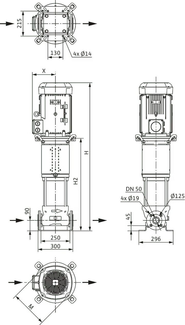 WILO Hochdruck-Kreiselpumpe HELIX V2209-2/25/V/KS/400-50 Art. 4139787