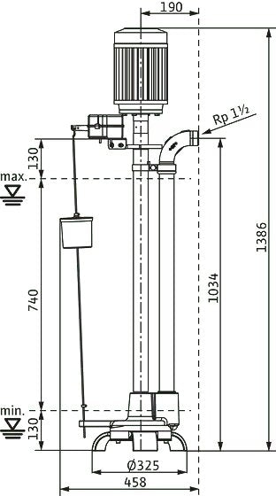 WILO Schmutzwasserpumpe Drain VC 40/20 (3~400 V) Art. 2044584