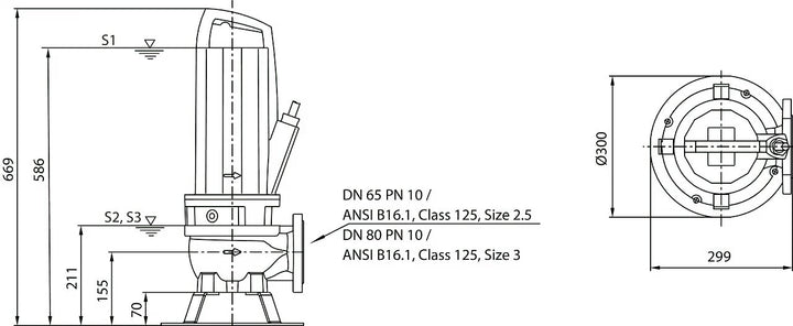 WILO Vollüberflutbare Abwasser-Tauchmotorpumpe Rexa PRO V06DA-222/EAD1X2-T0039-540-O Art. 6064733