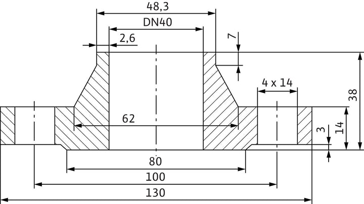 WILO Mechanisches Zubehör Gegenflanschkit DN 40, PN 6 Art. 2105578