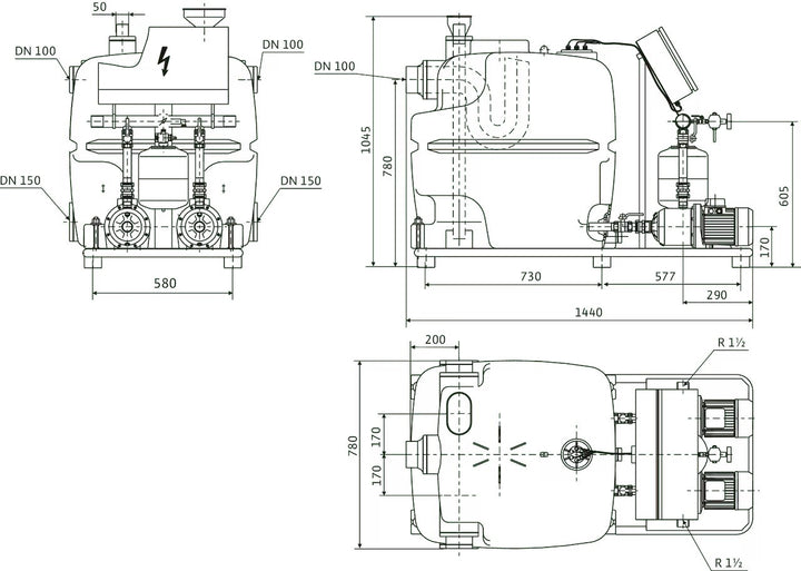 WILO Regenwassernutzung RainSystem AF 400-2 MP 604 Art. 2504590