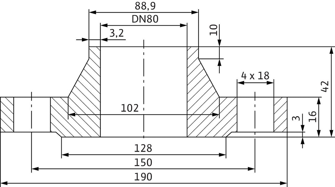 WILO Mechanisches Zubehör Gegenflanschkit DN 80, PN 6 Art. 2105584