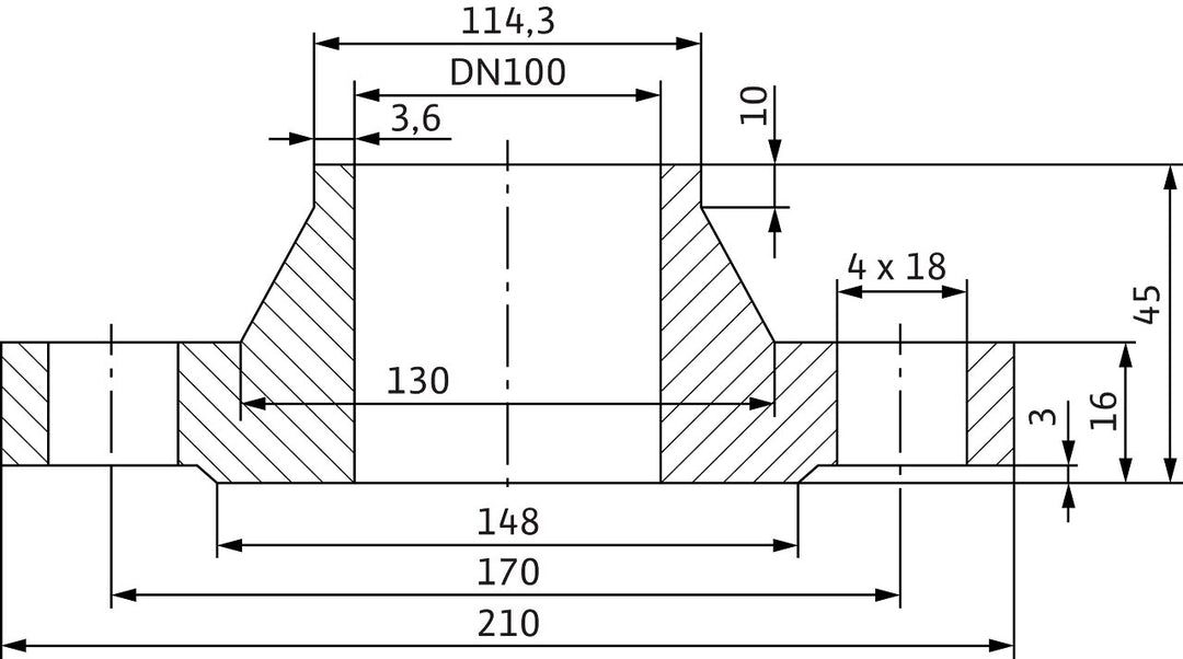 WILO Mechanisches Zubehör Gegenflanschkit DN 100, PN 6 Art. 2105586