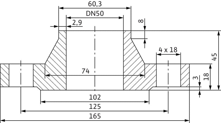WILO Mechanisches Zubehör Gegenflanschkit DN 50, PN 10 Art. 2105581