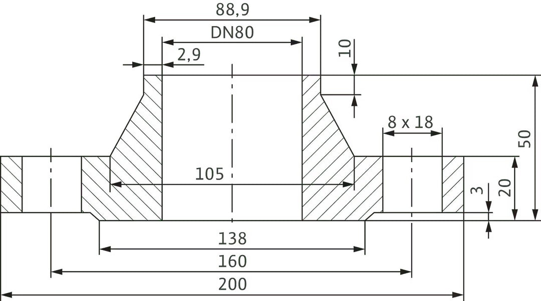 WILO Mechanisches Zubehör Gegenflanschkit DN 80, PN 10 Art. 2105585