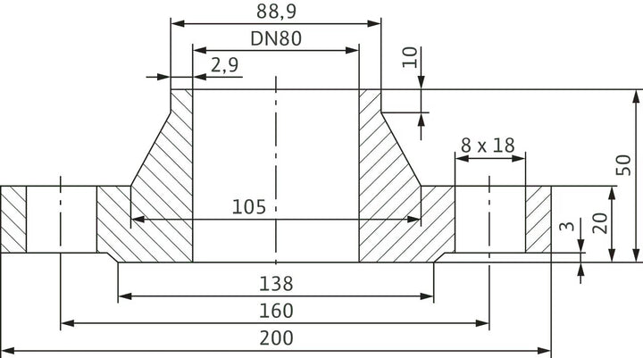 WILO Mechanisches Zubehör Gegenflanschkit DN 80, PN 10 Art. 2105585