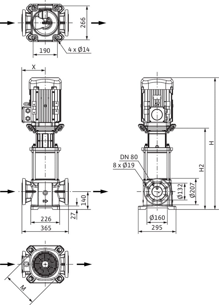 WILO Hochdruck-Kreiselpumpe Helix FIRST V 5208/2-5/25/E/KS/ Art. 4200620