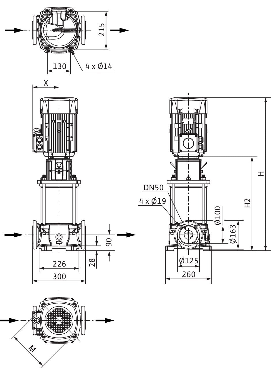 WILO Hochdruck-Kreiselpumpe Helix FIRST V 2204-5/16/E/S/ Art. 4183358