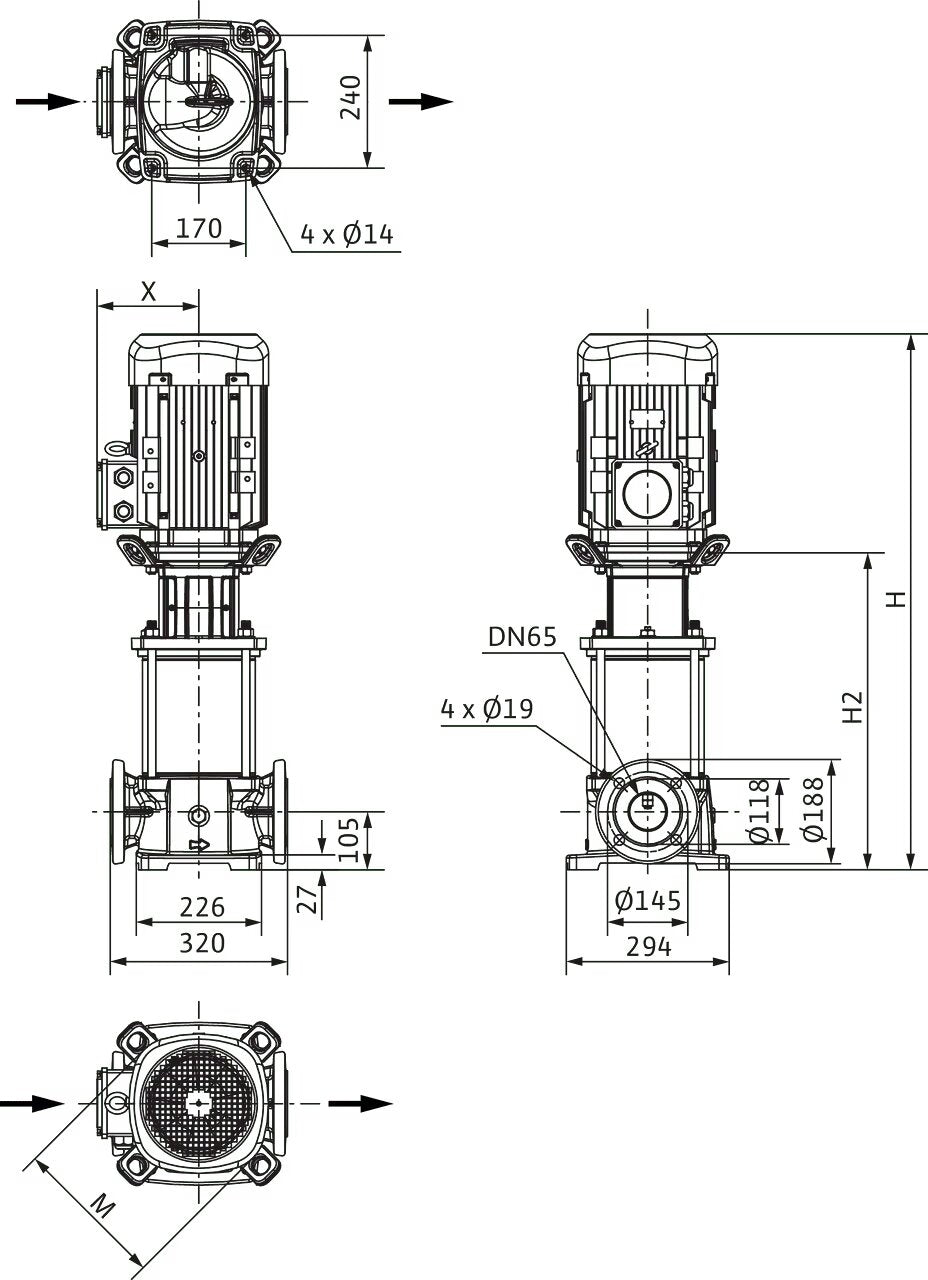 WILO Hochdruck-Kreiselpumpe Helix FIRST V 3606-5/25/E/KS/ Art. 4200592