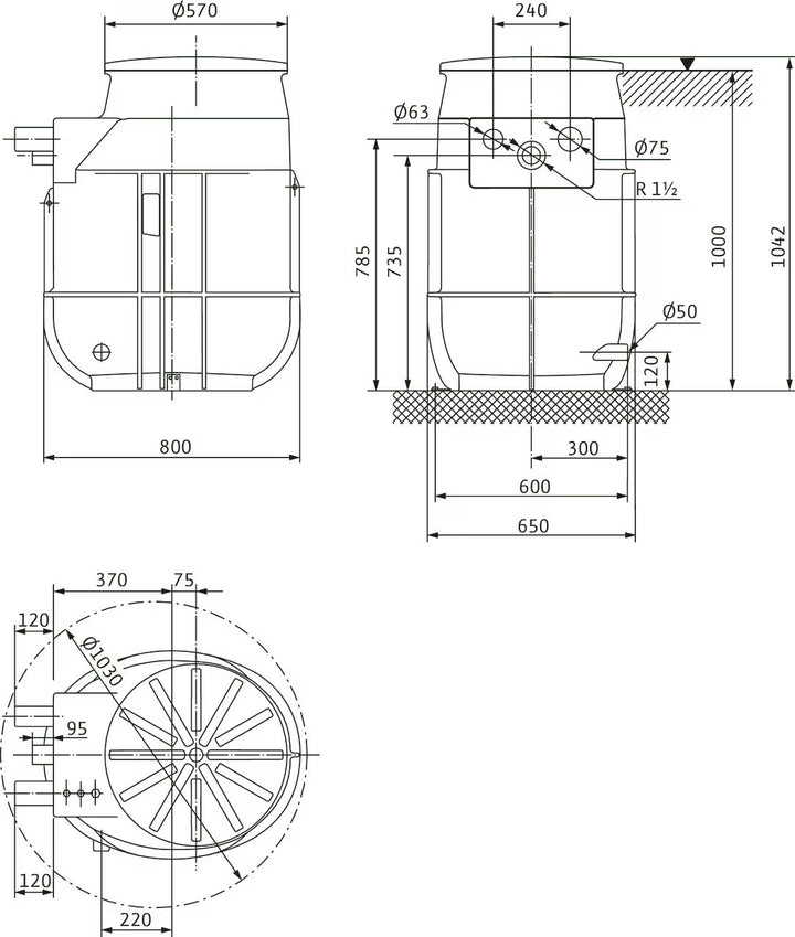 WILO Kunststoffschacht DrainLift WS 40E Art. 2525164