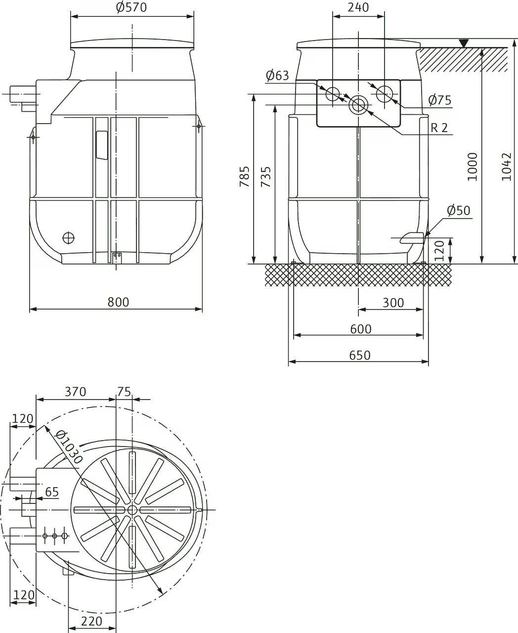 WILO Kunststoffschacht DrainLift WS 50E Art. 2525160