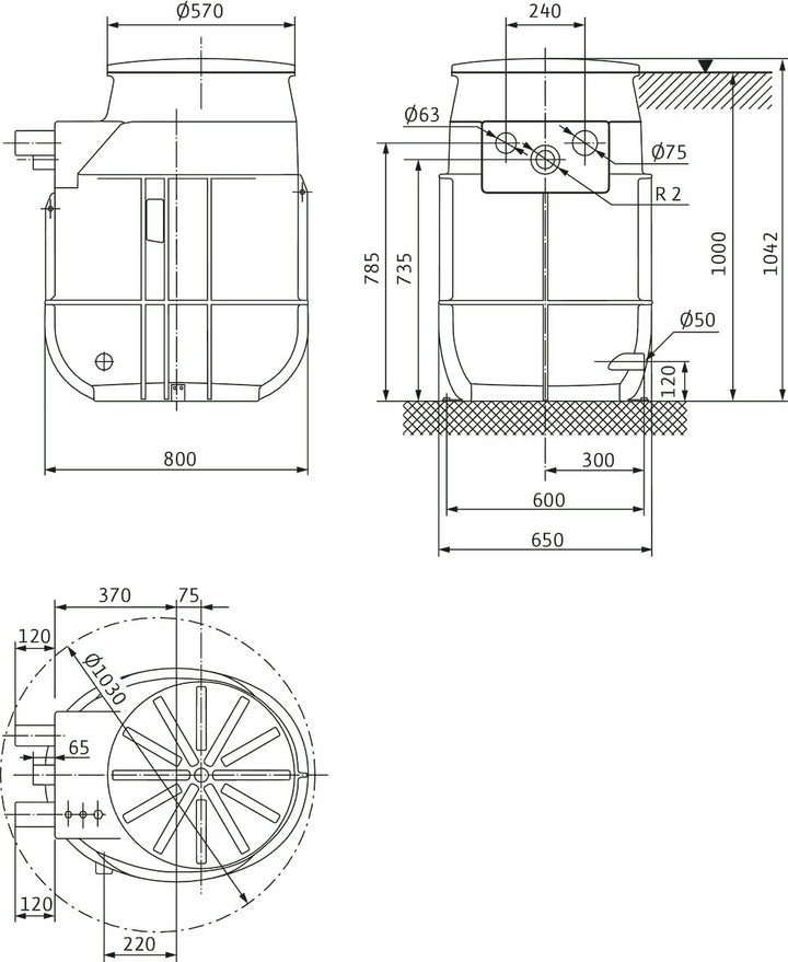 WILO Kunststoffschacht DrainLift WS 50E Art. 2525160