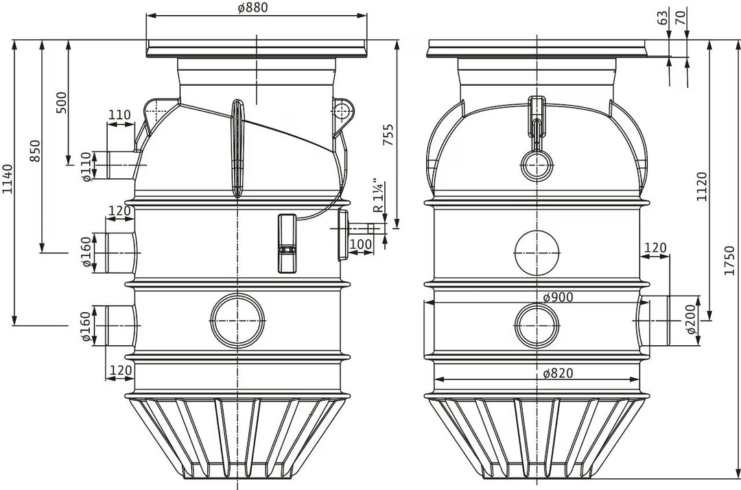 WILO Pumpenschacht Port 800.2-1750-03B Art. 2544205