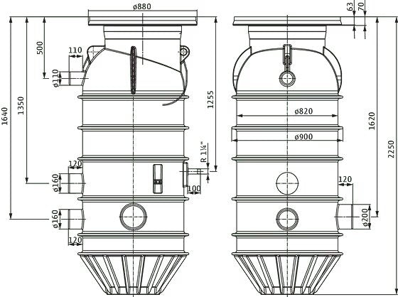 WILO Pumpenschacht Port 800.1-2250-03B Art. 2543014