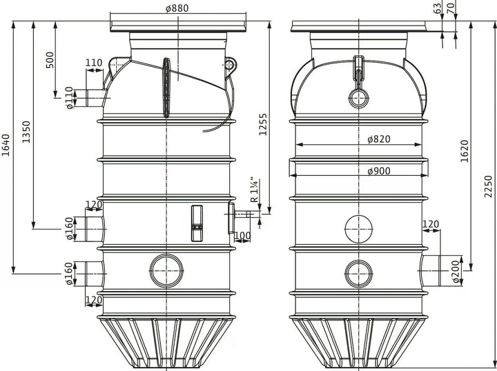 WILO Pumpenschacht Port 800.2-2250-03B Art. 2544206