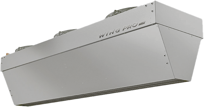 VTS WING PRO W150 R2 EC – Industrie-Luftschleier mit Wasserheizung, Breite 1,5 m, 7.300 m³/h