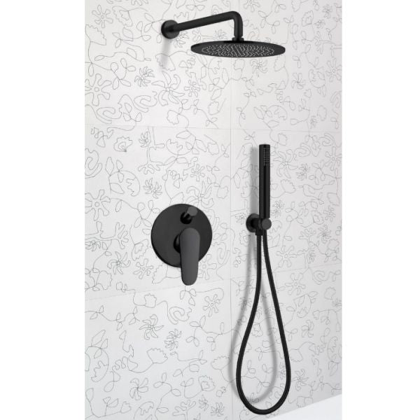 Keller TAPS komplettes Duschset Serie Winter schwarz matt mit Umsteller WN14009/25 Nein WN14009/25NO