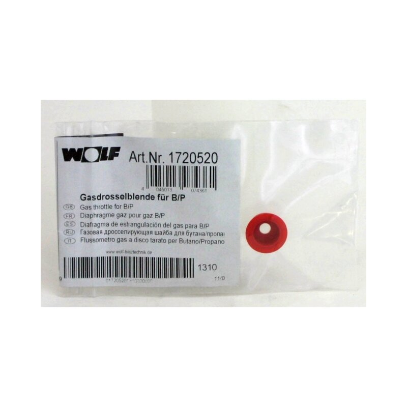 Wolf Gasdrosselblende rot Flüssiggas P, für CGB-35